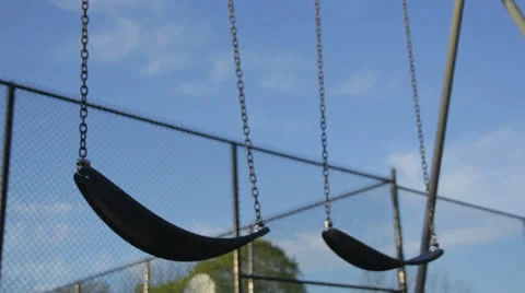 Empty Swing Set CU Stock-Footage 23154334