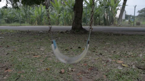 Empty swing swaying 库存影片 30462764