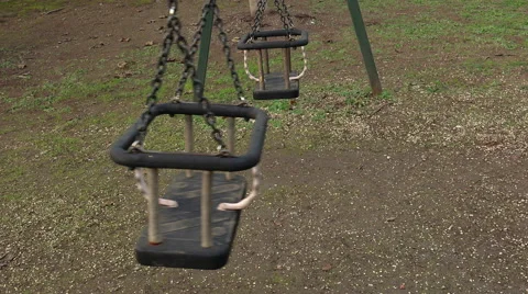 Empty Swing Swaying Stock Footage 64945702