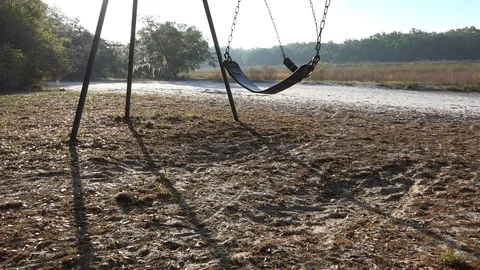 Empty swings. 4K Stock Footage 87976972