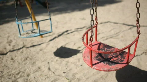 Empty Swings Stock Footage 671446