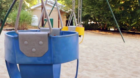 Empty Swings Stock Footage 41432719