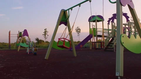 Empty swings Stock Footage 244579252