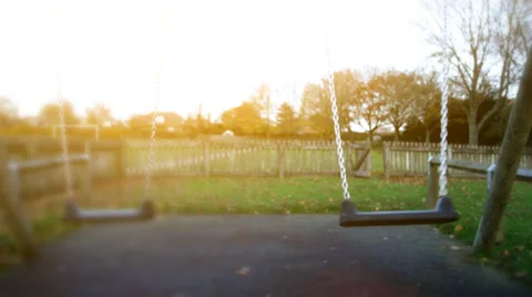 Empty swings in a play ground 스톡 동영상 32961039