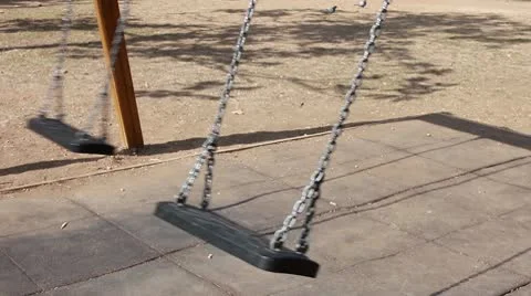 Empty swings swaying Video stock 8869188