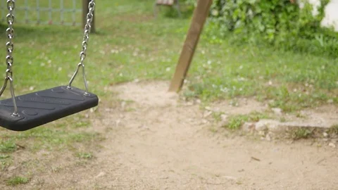 Empty Swings Swinging Video stock 80557854