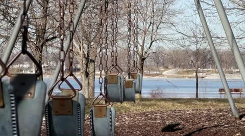 Empty Swingset 01 Stock-Footage 10736183