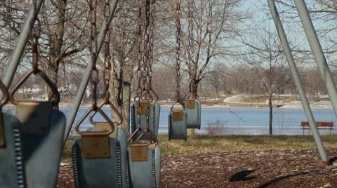Empty Swingset 04 Stock-Footage 10738667