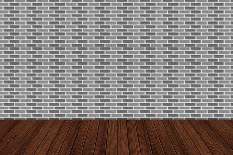 Empty table and brick wall in background. Great for product display. 스톡 사진