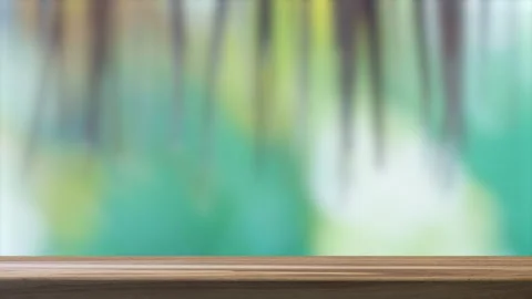 Empty Table and Forest in the Background. Stock Footage 247349341