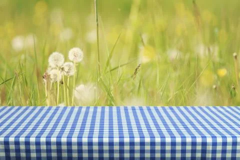 Empty table background Stock Photos