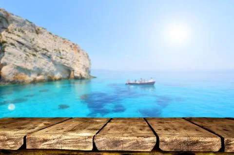 Empty table background Stock Photos