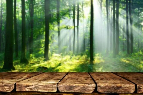 Empty table background Stock Photos