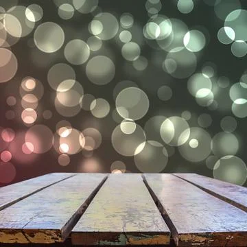 Empty table with bokeh Stock Illustration