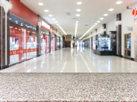 Empty table in front of blurred background Stockfoto's