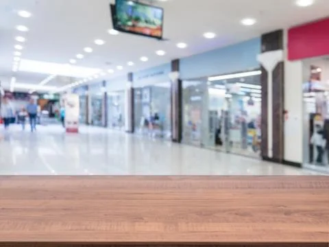 Empty table in front of blurred background Stock Photos