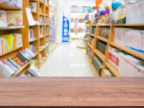 Empty table in front of blurred background Stock Photos
