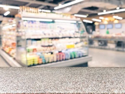 Empty table in front of blurred background Stockfoto's