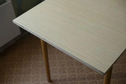 Empty table. Interior details. Old furniture at home. Stock-Fotos