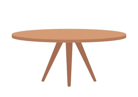 Empty table semi flat color vector object Illustrazione stock