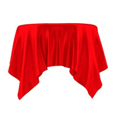 Empty Table with Tablecloth Stock Illustration