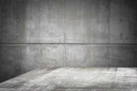 Empty table top Ready for product display montage; cement table and gray ceme Stock Photos