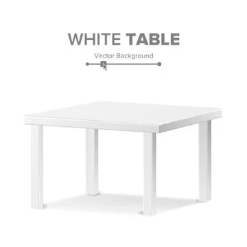 Empty Table Vector. Isolated Furniture, Stand. Clean Stand Template For Object Illustrazione stock