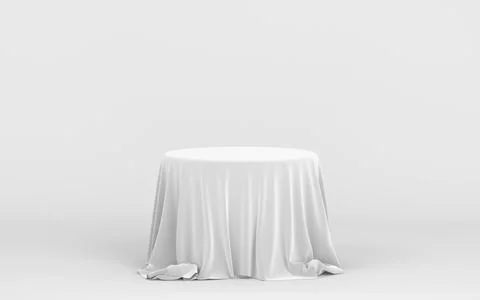 Empty table with white background, 3d rendering. 스톡 일러스트