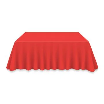 Empty Tablecloth on table Illustrazione stock
