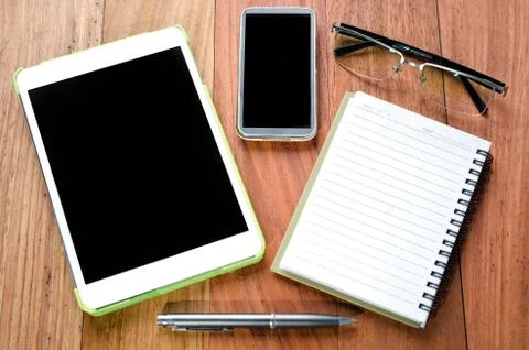 Empty tablet and smart phone Foto stock