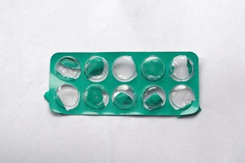 Empty tablet foil Stock Photos