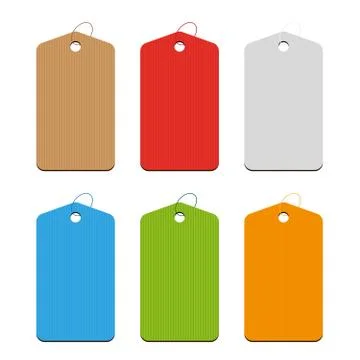 Empty tag vector set Stock Illustration