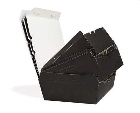 Empty Takeaway Paper Boxes Stock Photos