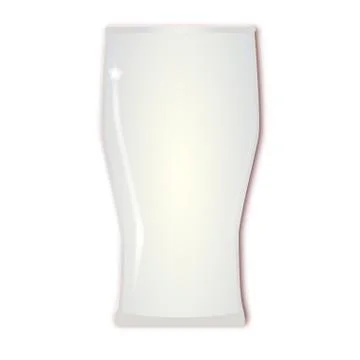 Empty Tall Beer Glass Illustrazione stock