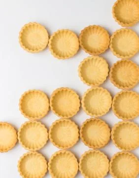 Empty tart shell isolated Stock Photos