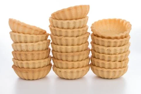 Empty tart shell isolated Stock Photos