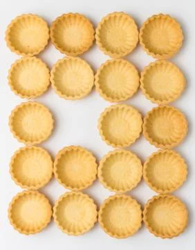 Empty tart shell isolated Stock Photos
