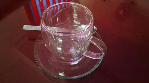 Empty tea cup and saucer Stock Photos