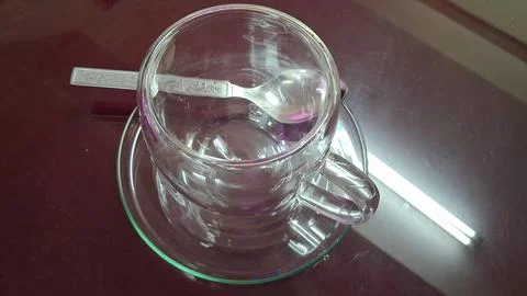 Empty tea cup and saucer Stock Photos