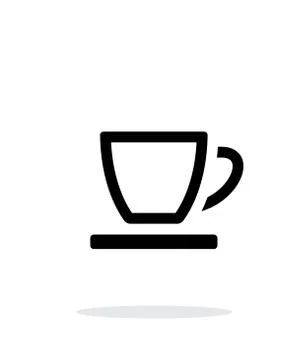 Empty tea cup icon on white background. Stock-Illustration
