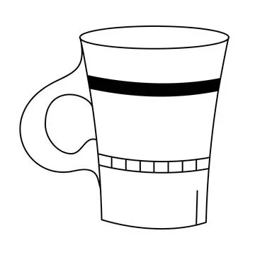 Empty tea cup isolated on white Illustrazione stock