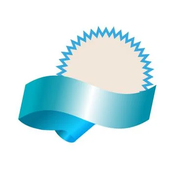 Empty template with blue realistic banner Stock Illustration