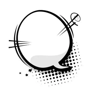 Empty template comic speech bubble Stock Illustration