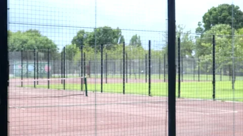Empty Tennis Courts 스톡 동영상 134640985