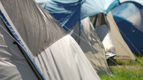 Empty tent camping Video stock 91157670