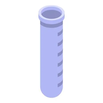 Empty test tube icon, isometric style Stock Illustration
