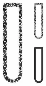 Empty test tube Mosaic Icon of Ragged Pieces Stock Illustration