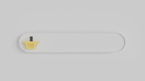 Empty text field for searching on a website on a white background, on the rig Illustrazione stock