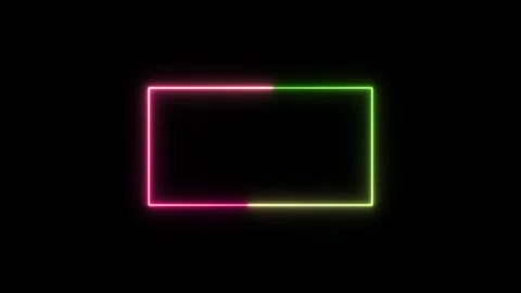 Empty text neon frame.Electrical lines rectangular frame tablet pattern for.. Stock Footage 332582298