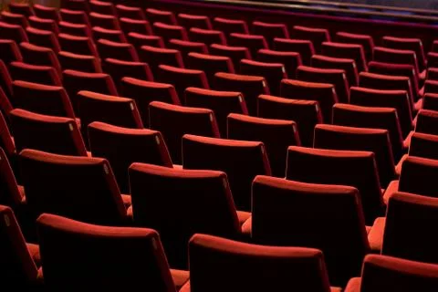 Empty theater chairs Stock Photos